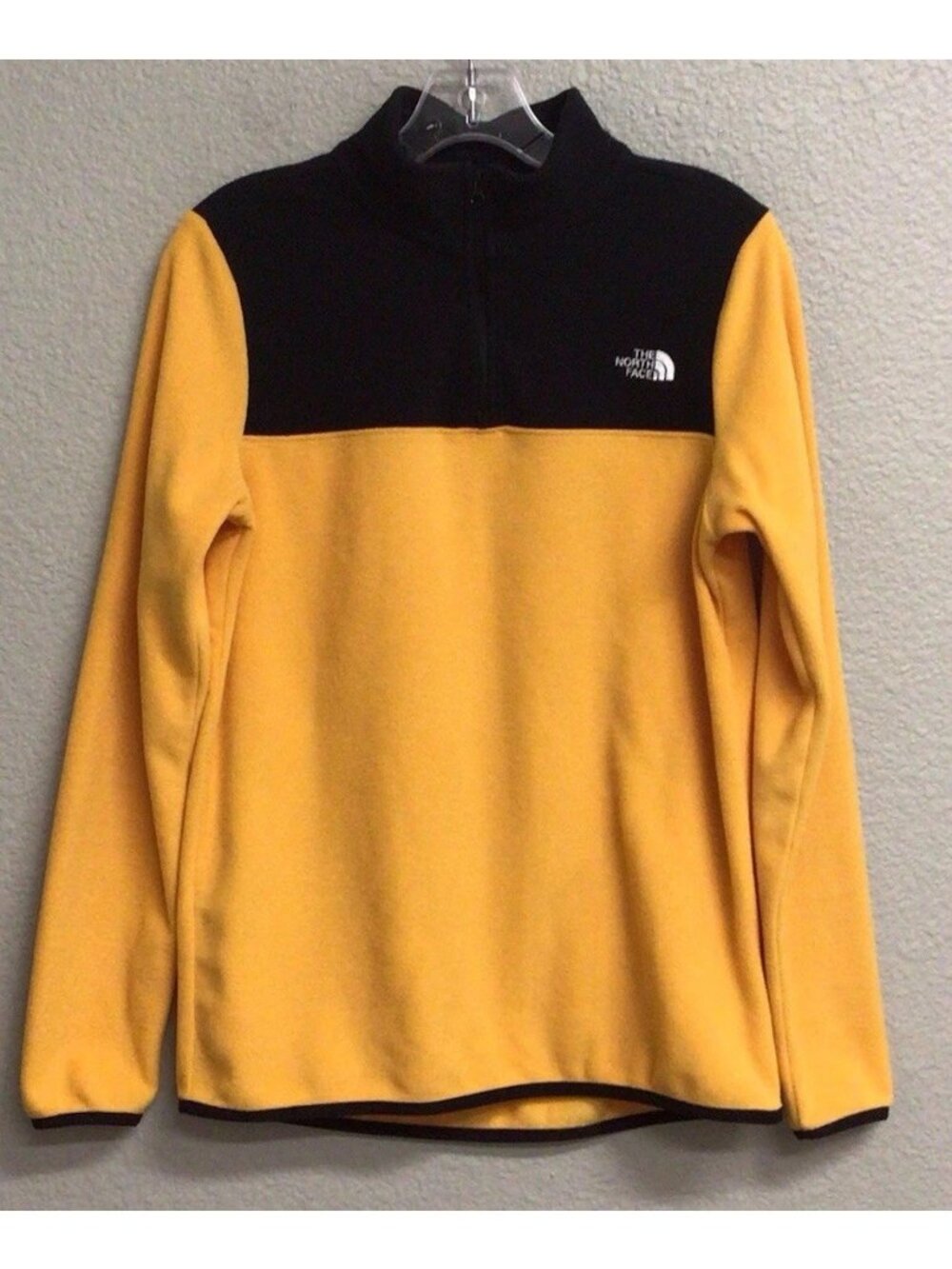 The North Face Jacket Womens Small Yellow Glacier 1/4 Zip Fleece Outdoor Hiking